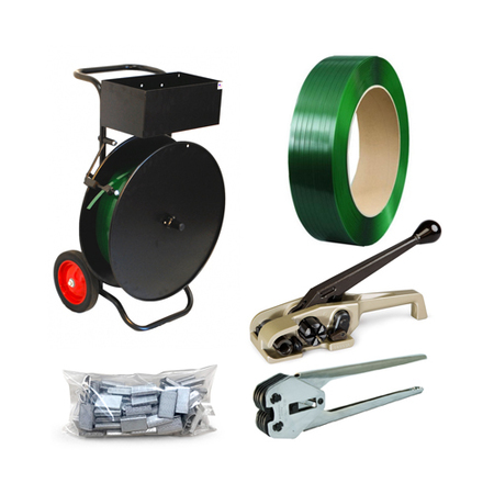 IDL PACKAGING 1/2" HD Polyester Strapping Kit, 1000 Ft. Tensioner/Sealer PM.PSK.12.1000